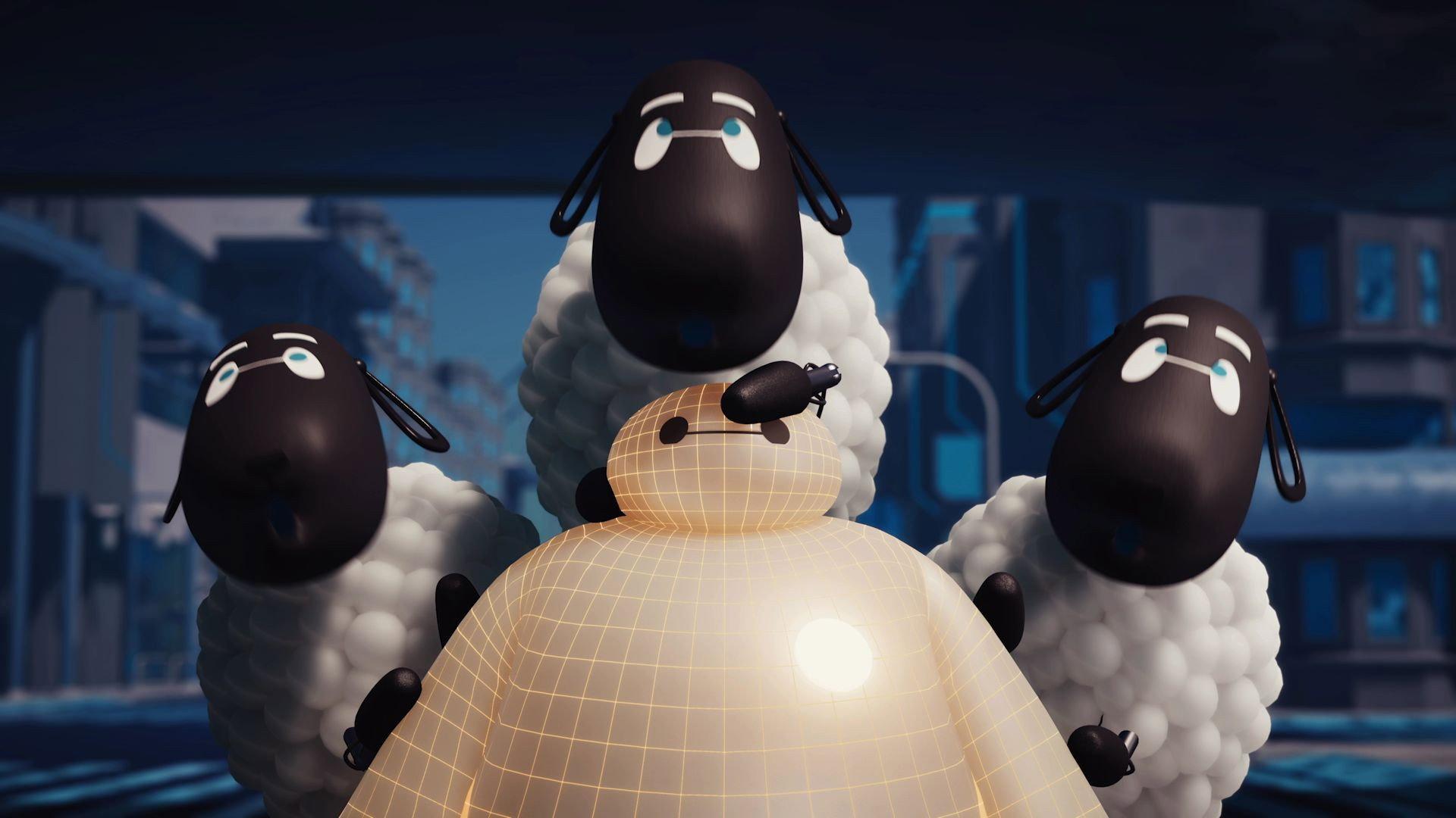 Still from Baymax Dreams of Evil Sheep