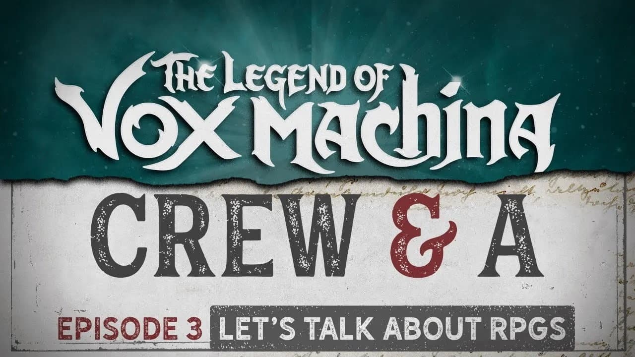 Still from Crew & A Episode 3: Let's Talk About RPGs!