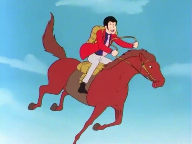 Still from The Big Favorite Disappeared at the Grand Race