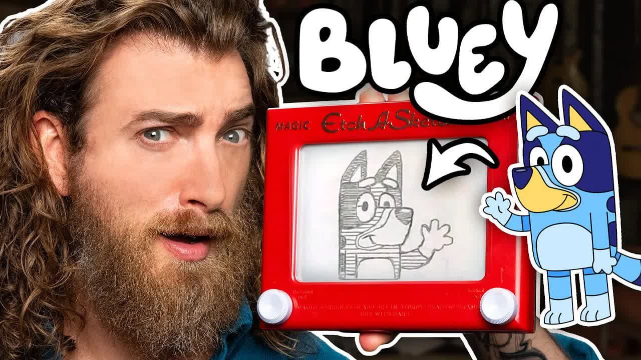 Still from 10 Second Etch A Sketch Challenge