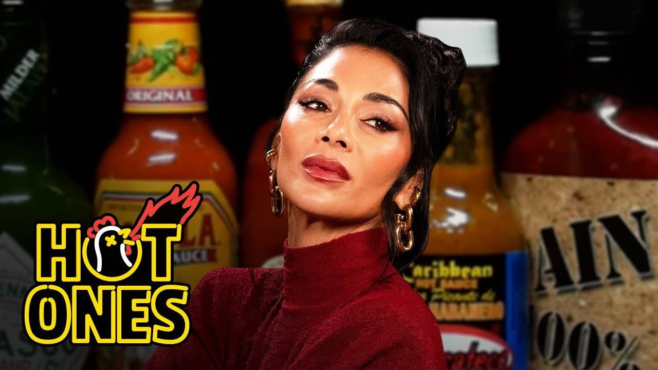 Still from Nicole Scherzinger Regrets Double Dabbing While Eating Spicy Wings