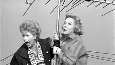 Still from Lucy Puts Up a TV Antenna