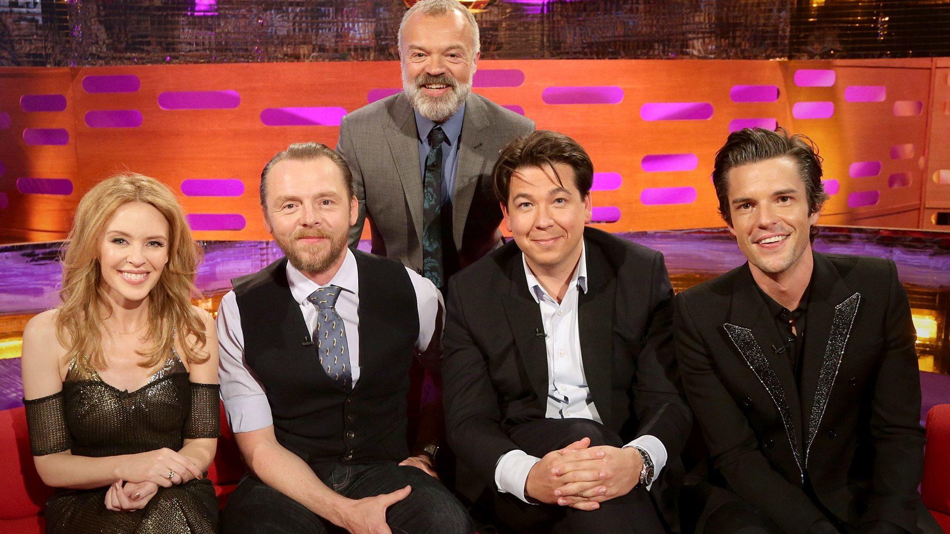 Still from Simon Pegg, Michael McIntyre, Brandon Flowers
