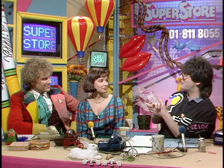 Still from Saturday Superstore Colin Baker & Nicola Bryant [170384]