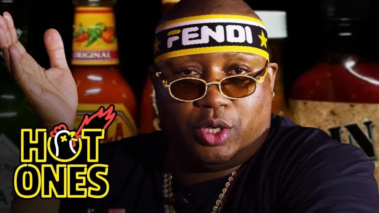 Still from E-40 Asks a Fan to Save Him While Eating Spicy Wings