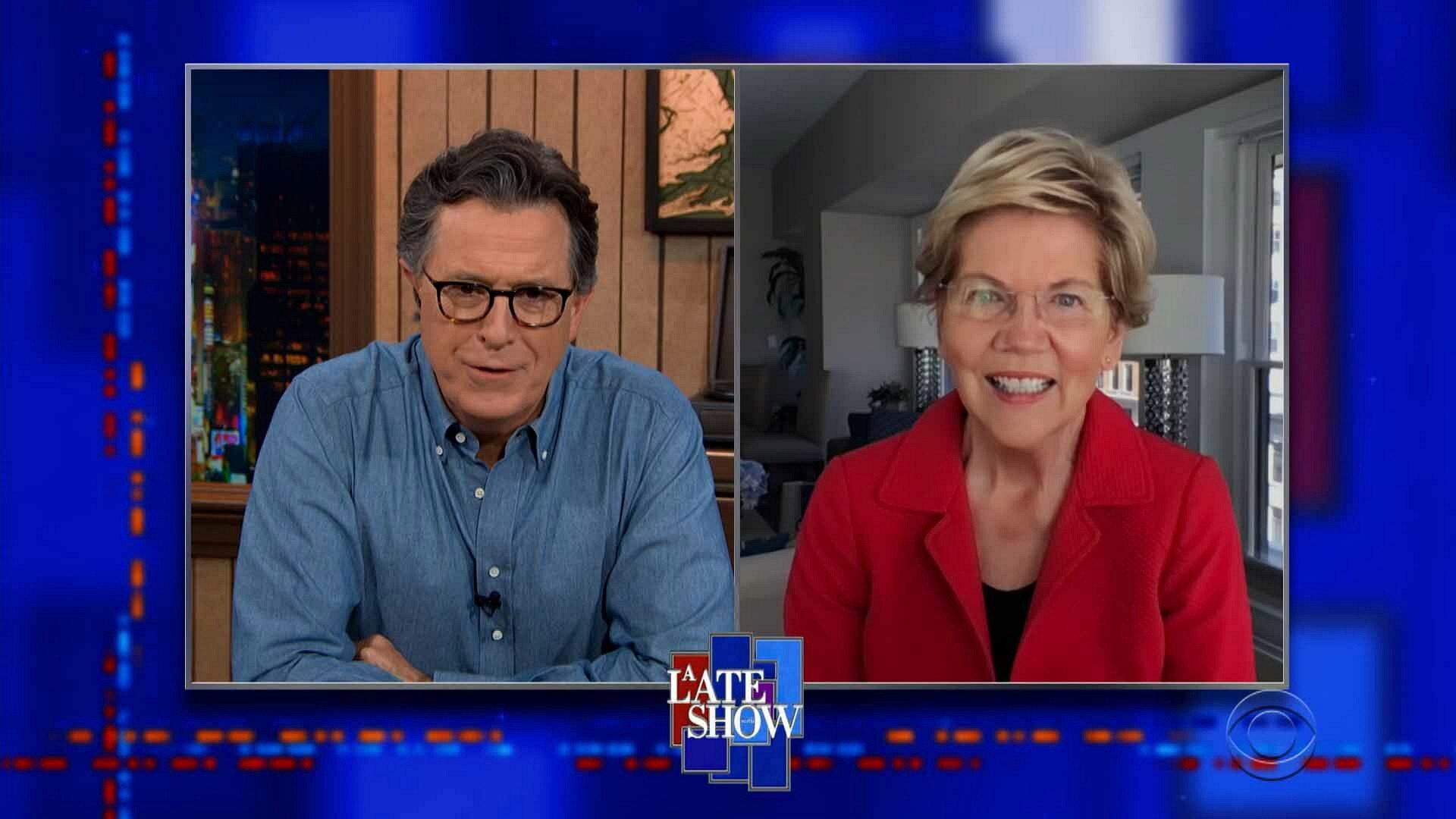 Still from Elizabeth Warren, David Boreanaz