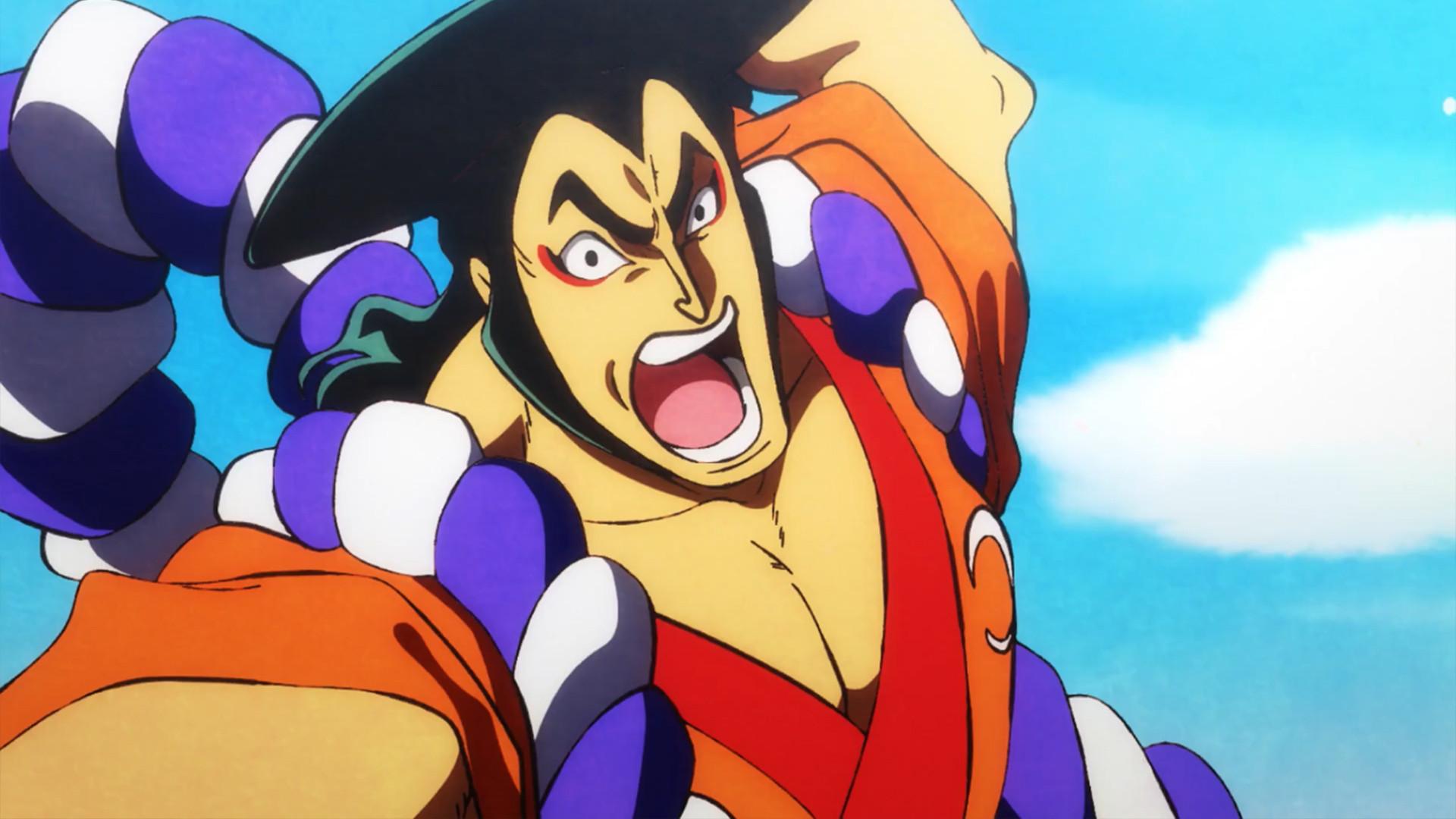 Still from The Number-One Samurai in the Land of Wano! Here comes Kozuki Oden!