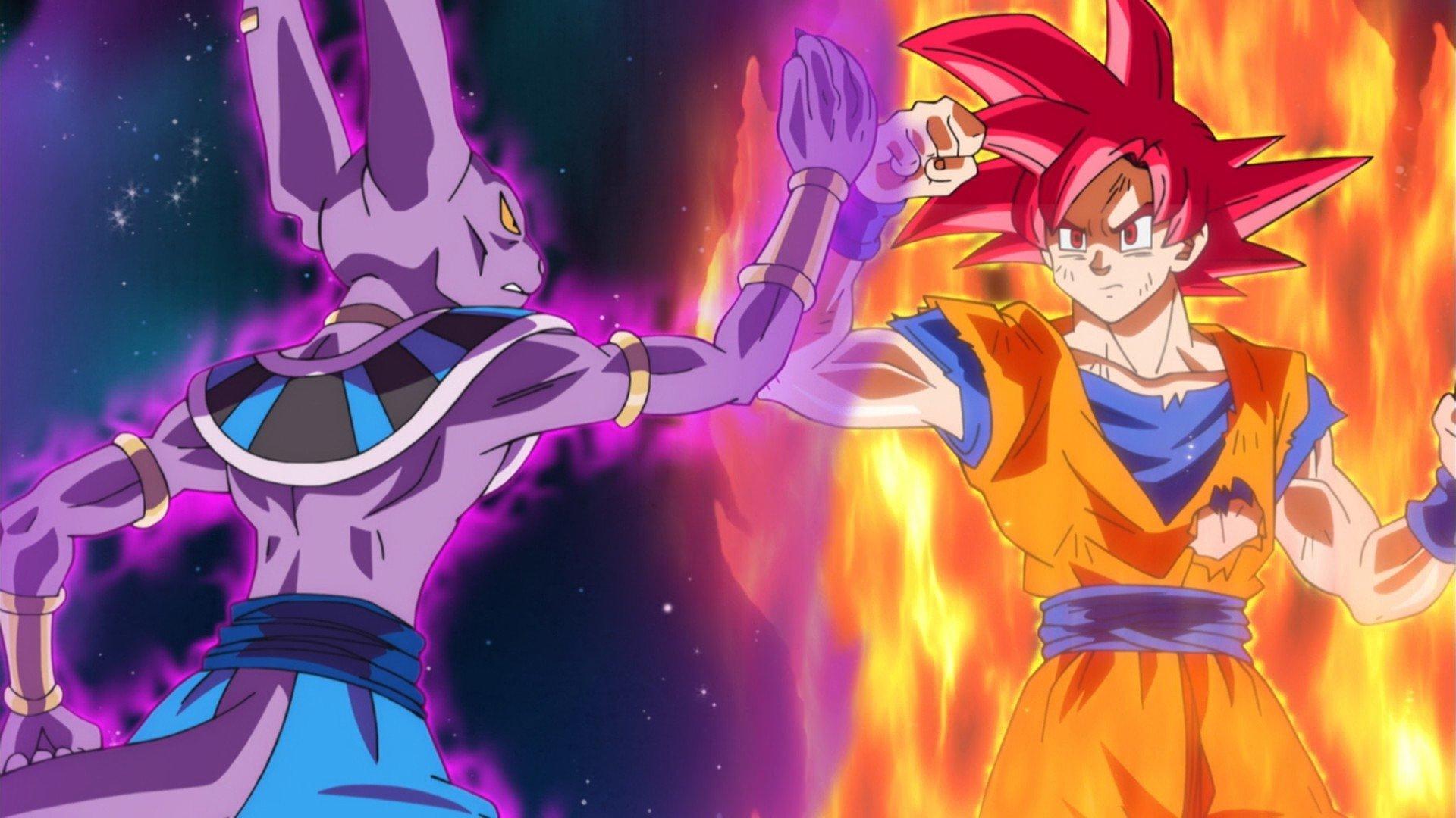 Still from The Universe Will Shatter? Clash! Destroyer vs. Super Saiyan God!