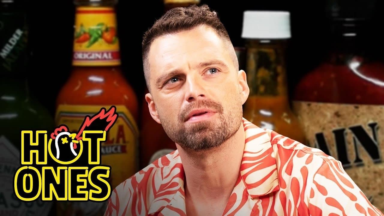 Still from Sebastian Stan Learns About Himself While Eating Spicy Wings