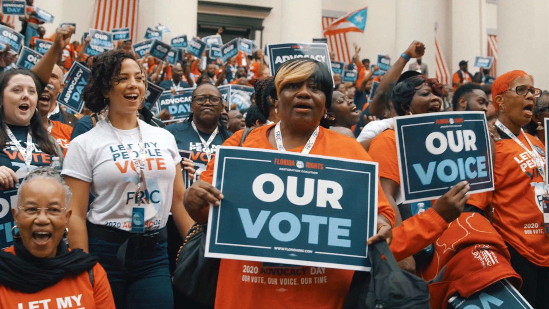 Still from Florida's Amendment 4, The Wall, Sir David