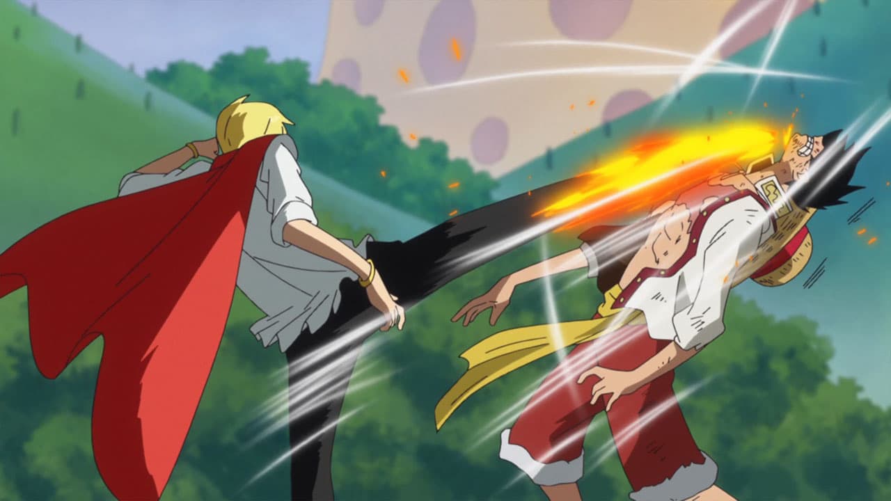 Still from A Heartbreaking Duel! Luffy vs Sanji! (2)