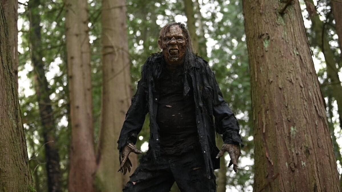 Still from Forest of the Damned