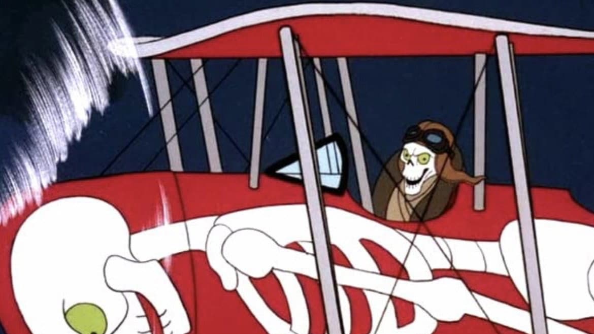 Still from The Scary Sky Skeleton