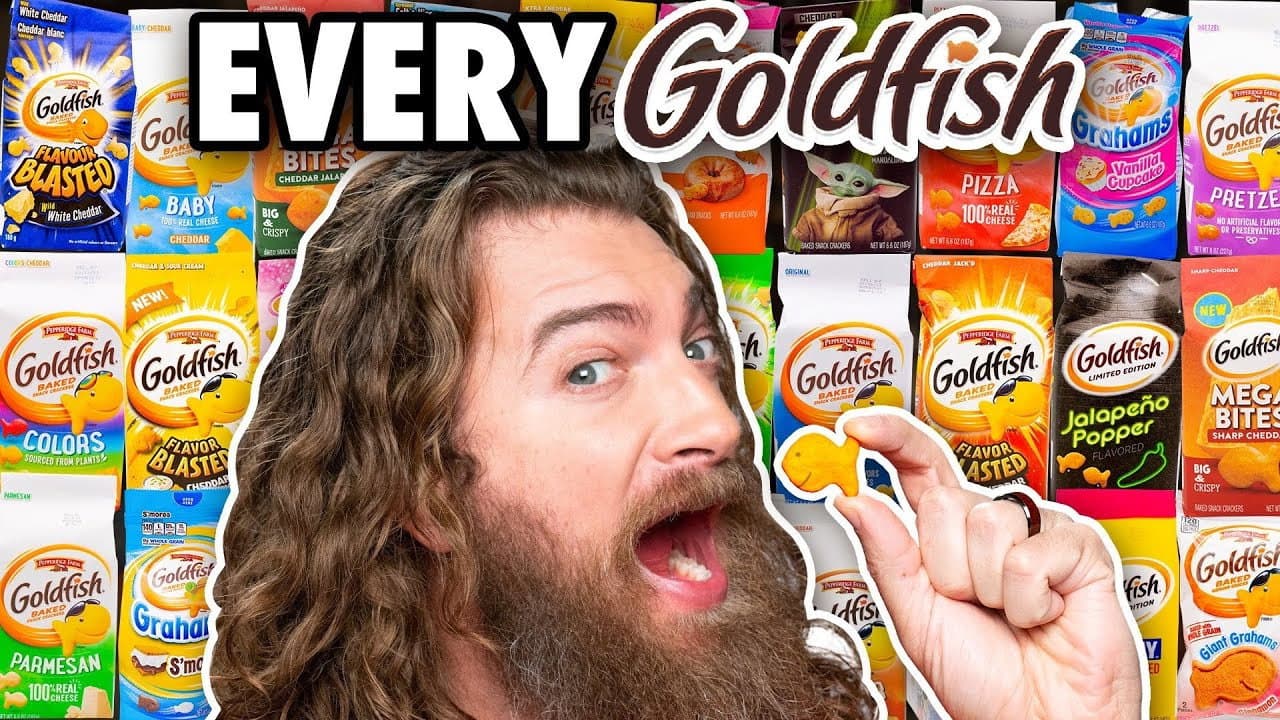 Still from We Tried EVERY Goldfish Flavor
