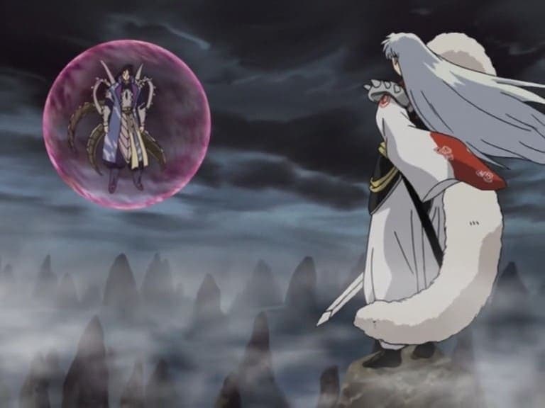 Still from Destroy Naraku with the Adamant Barrage!