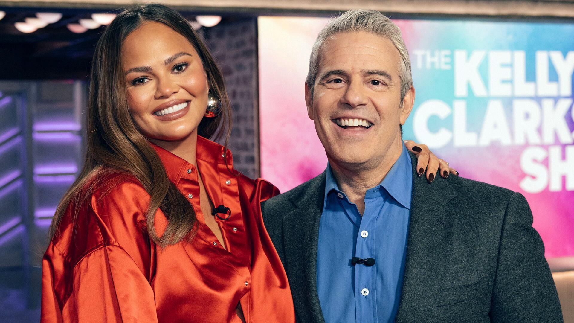 Still from Andy Cohen, Chrissy Teigen, Anthony Michael Hall