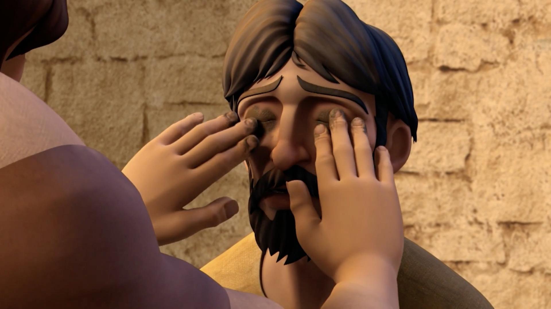 Still from Jesus Heals the Blind