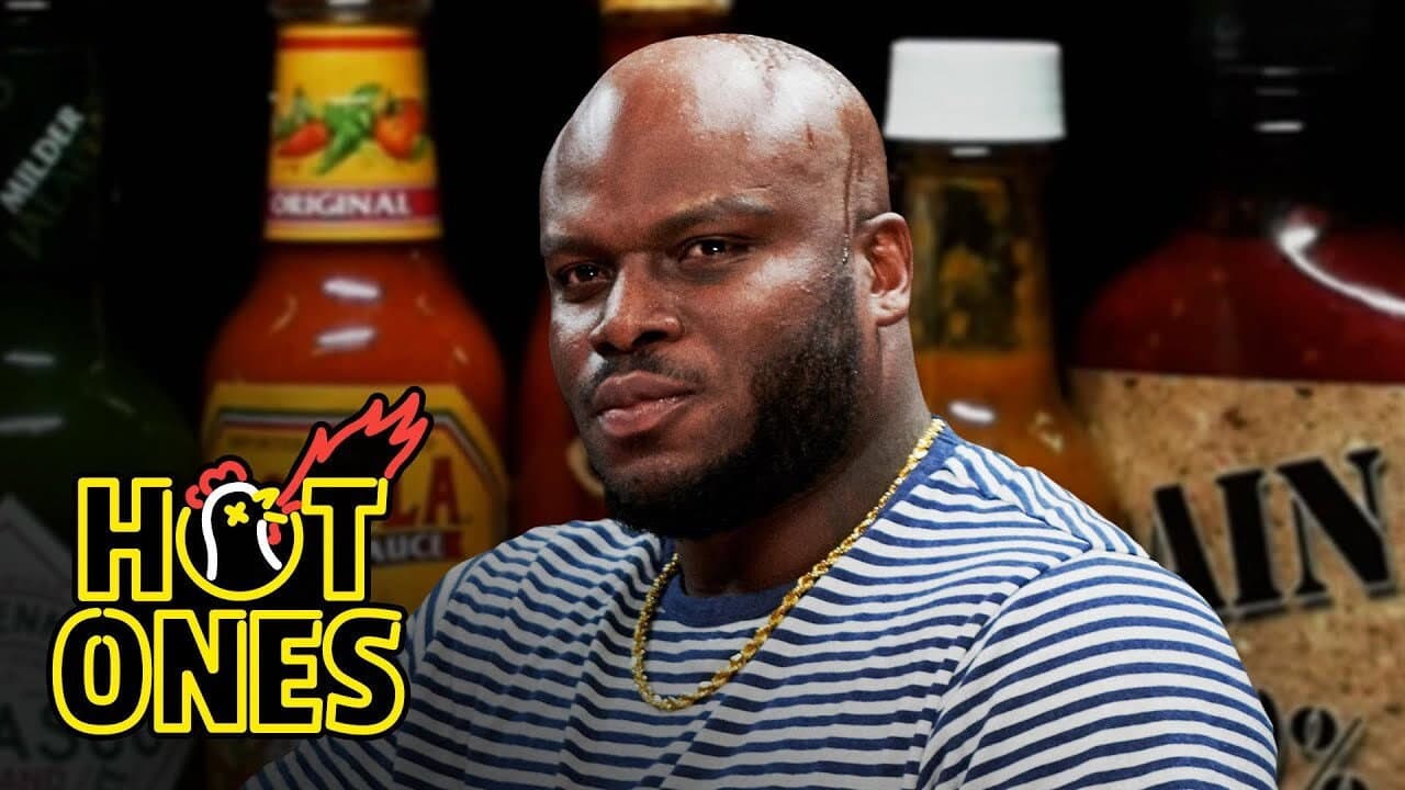 Still from Derrick Lewis Is Not Okay While Eating Spicy Wings