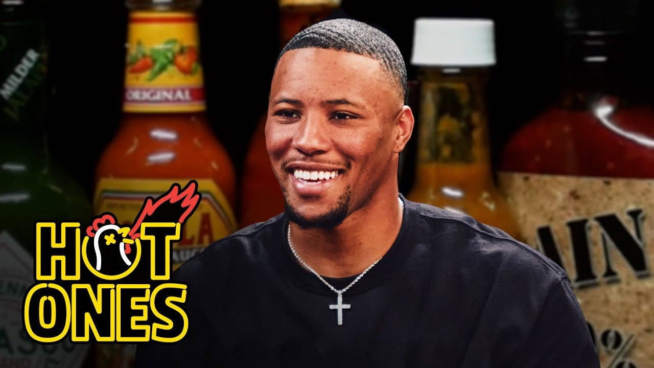 Still from Saquon Barkley Hurdles Over Spicy Wings