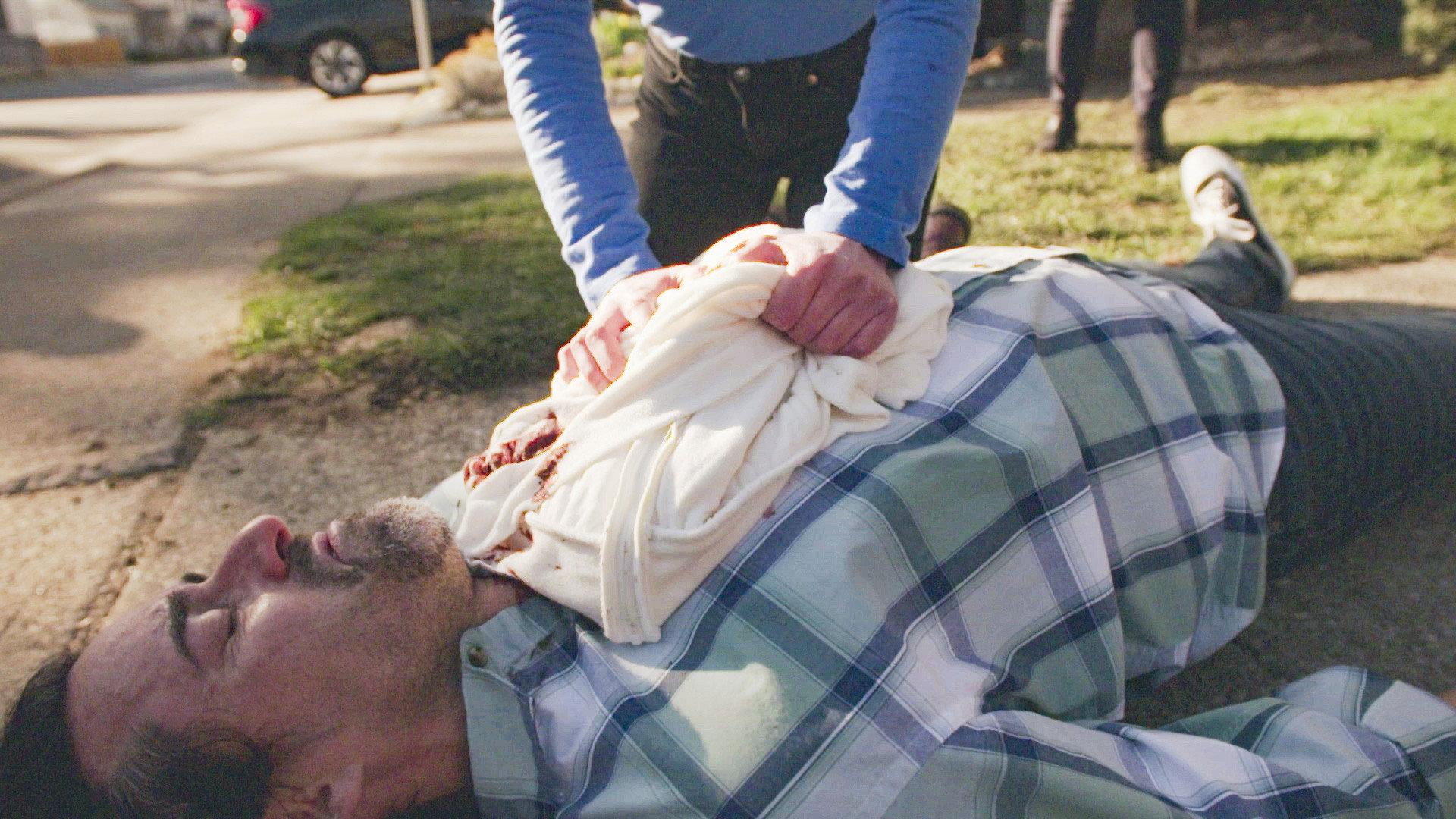 Still from Blood on the Lawn