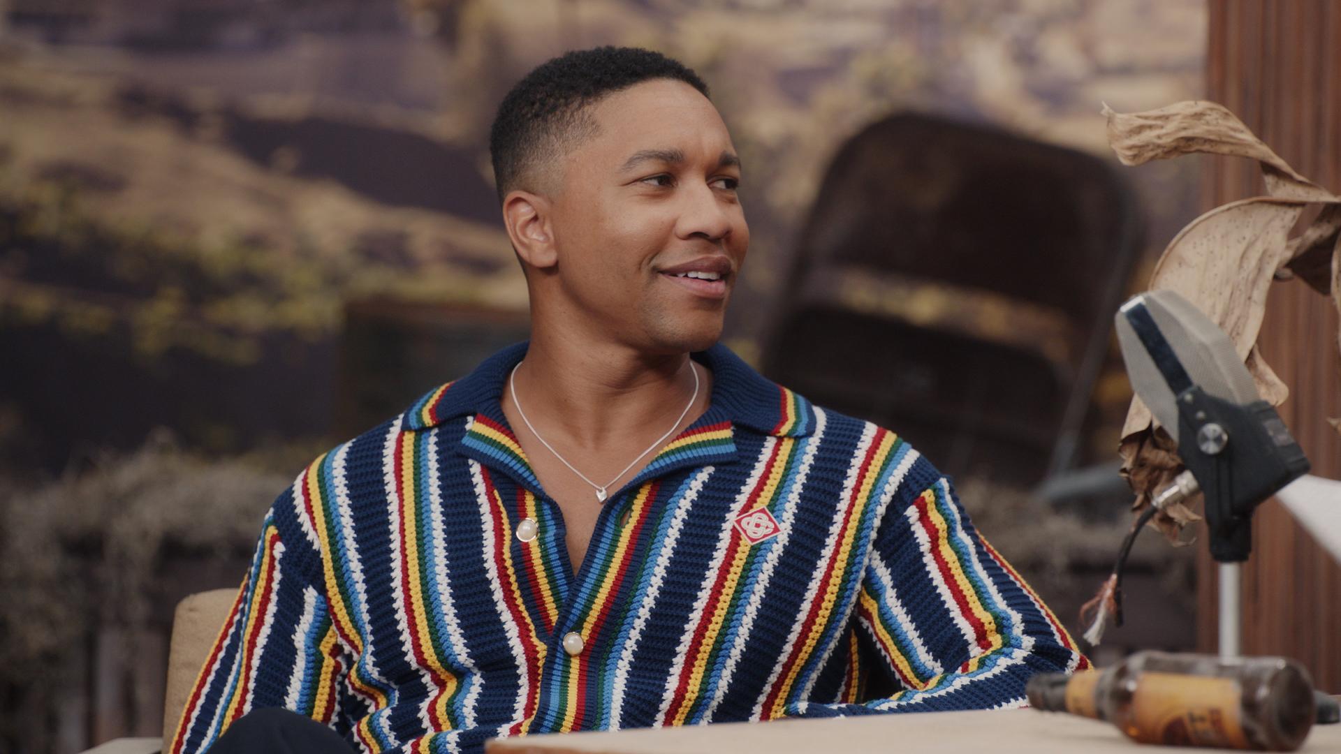 Still from Fallout Fake Talkshow: Aaron Moten