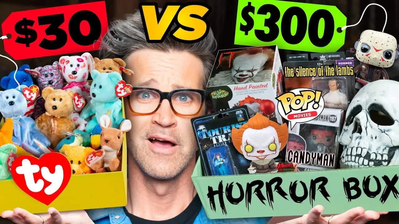 Still from Cheap vs. Expensive Mystery Box (Challenge)