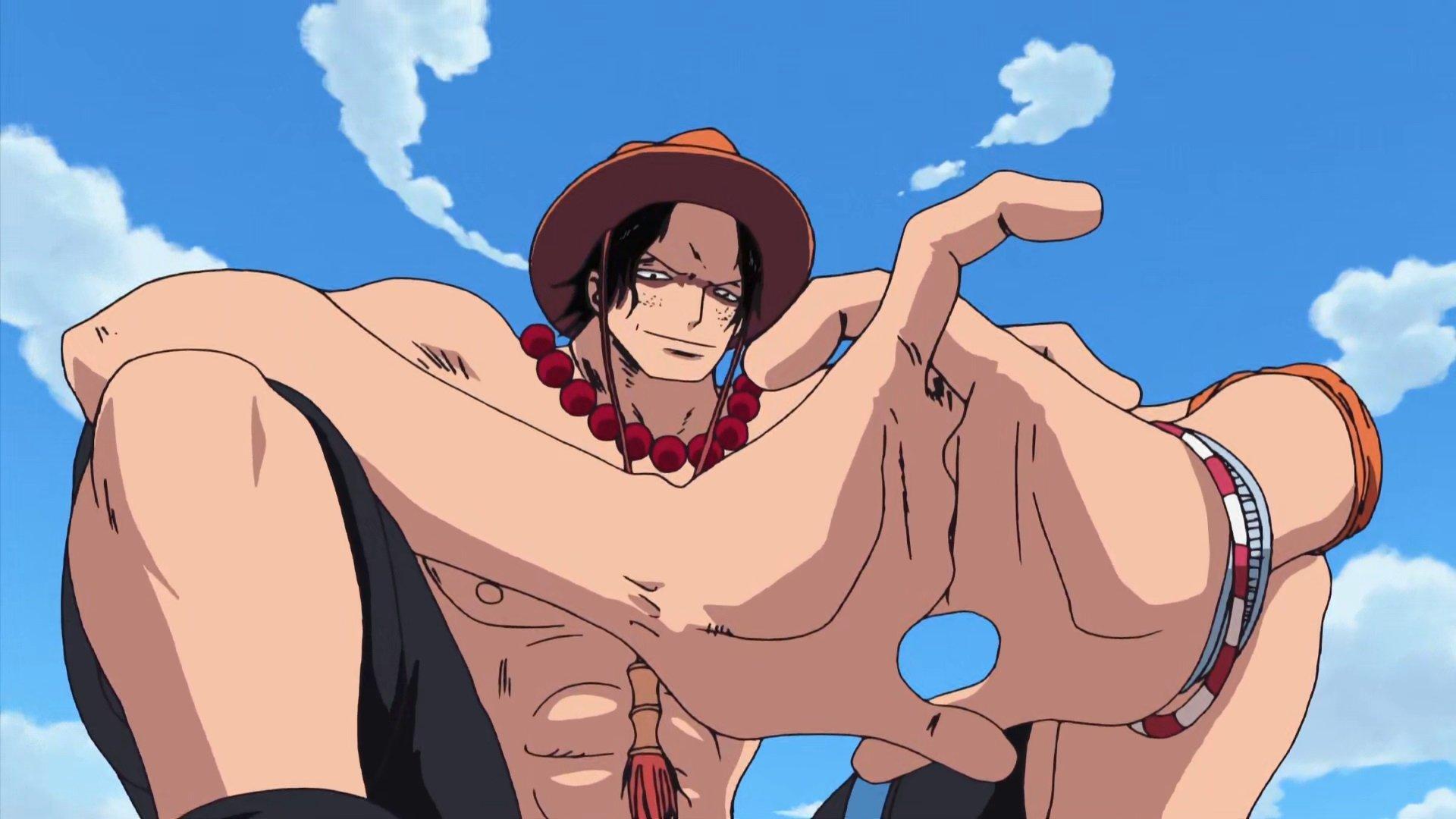 Still from The Most Heinous Power! Blackbeard's Darkness Attacks Ace!