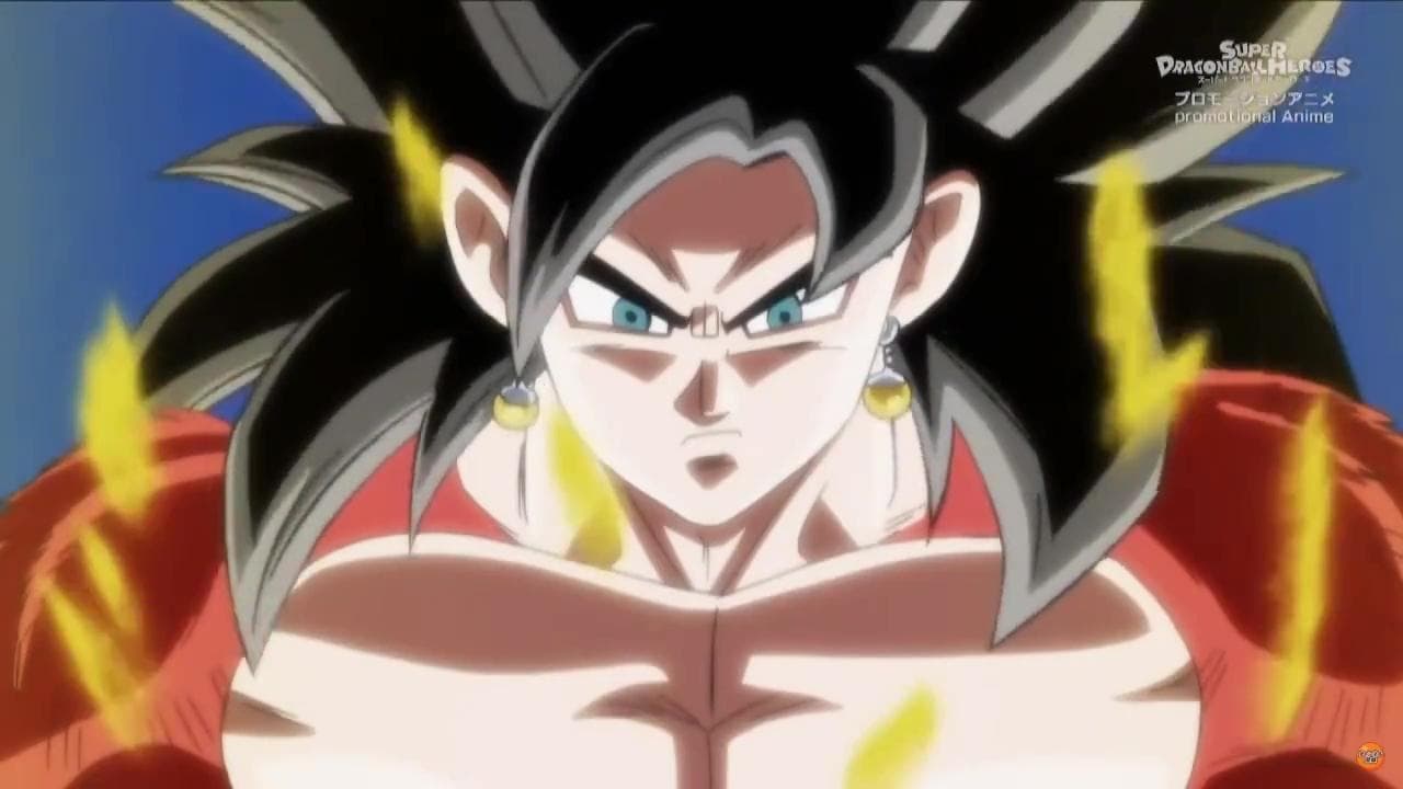 Still from The Mightiest Warrior! Super Saiyan 4 Vegetto!!