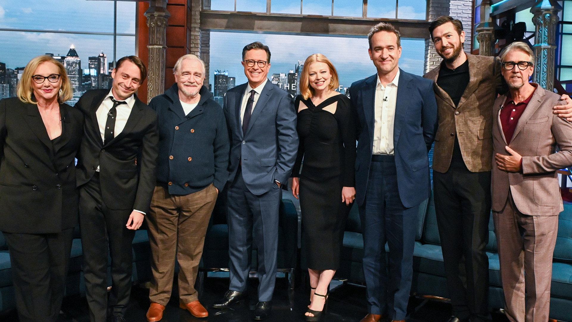 Still from The cast of "Succession"