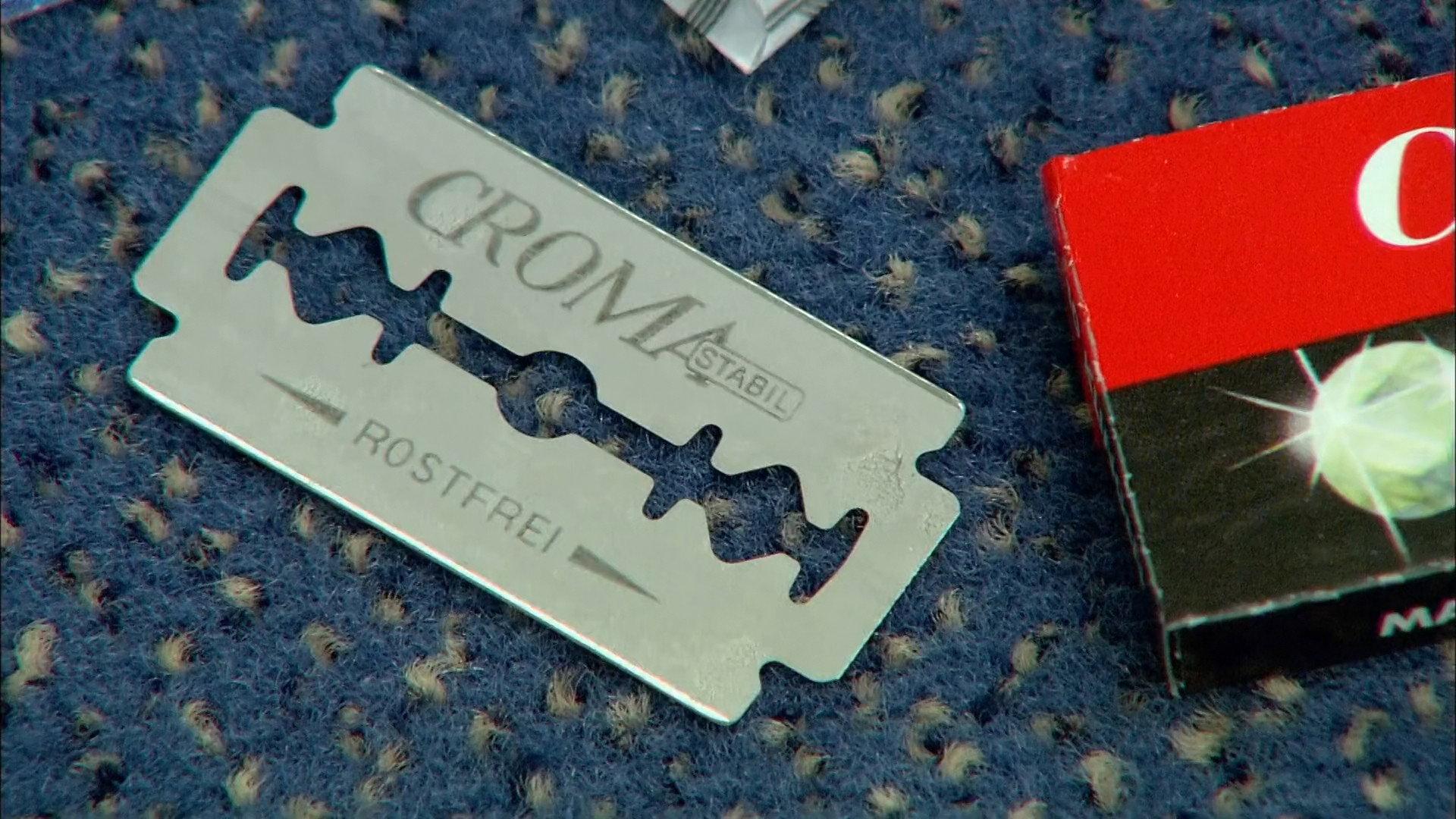 Still from Game Calls, Mayonnaise, Traditional Razor Blades, Butterfly Safety Razors
