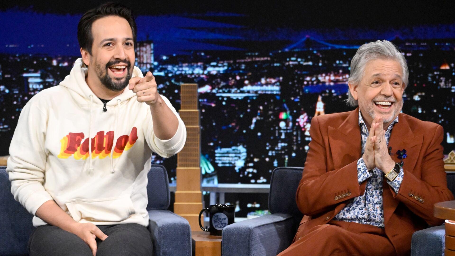 Still from Luis and Lin-Manuel Miranda, Josh Charles, Fontaines D.C.