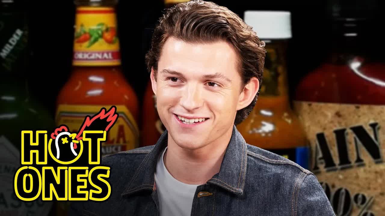 Still from Tom Holland Calls for a Doctor While Eating Spicy Wings
