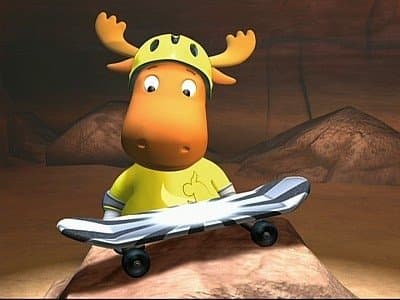 Still from The Magic Skateboard