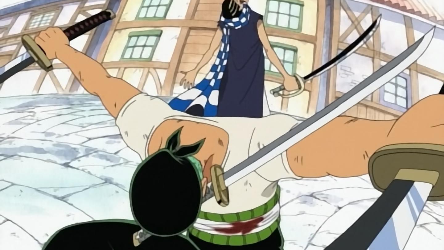 Still from Grand Duel! Zoro the Swordsman vs Cabaji the Acrobat!