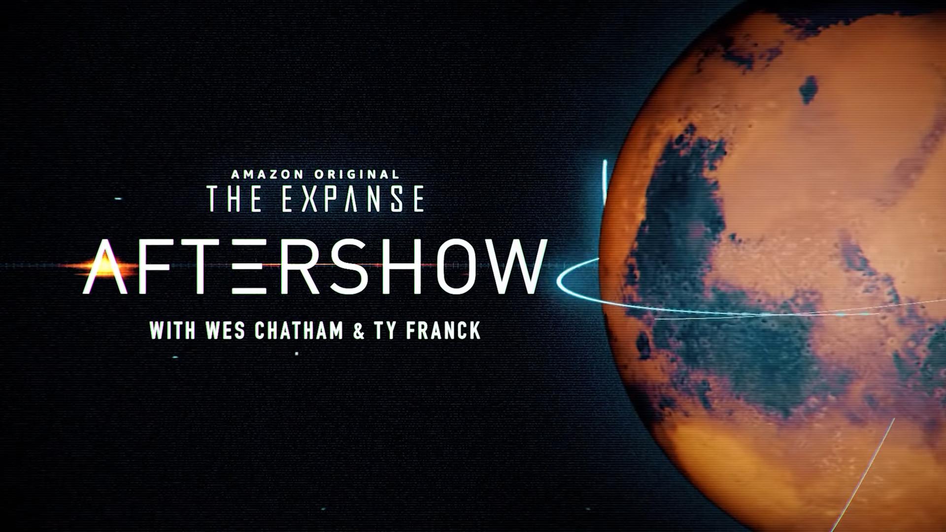 Still from The Expanse Aftershow S6E1 "Strange Dogs" – Wes Chatham, Ty Franck w/ Naren Shankar, Daniel Abraham & Breck Eisner