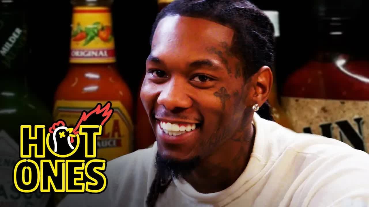 Still from Offset Screams Like Ric Flair While Eating Spicy Wings