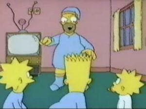 Still from Simpsons Christmas