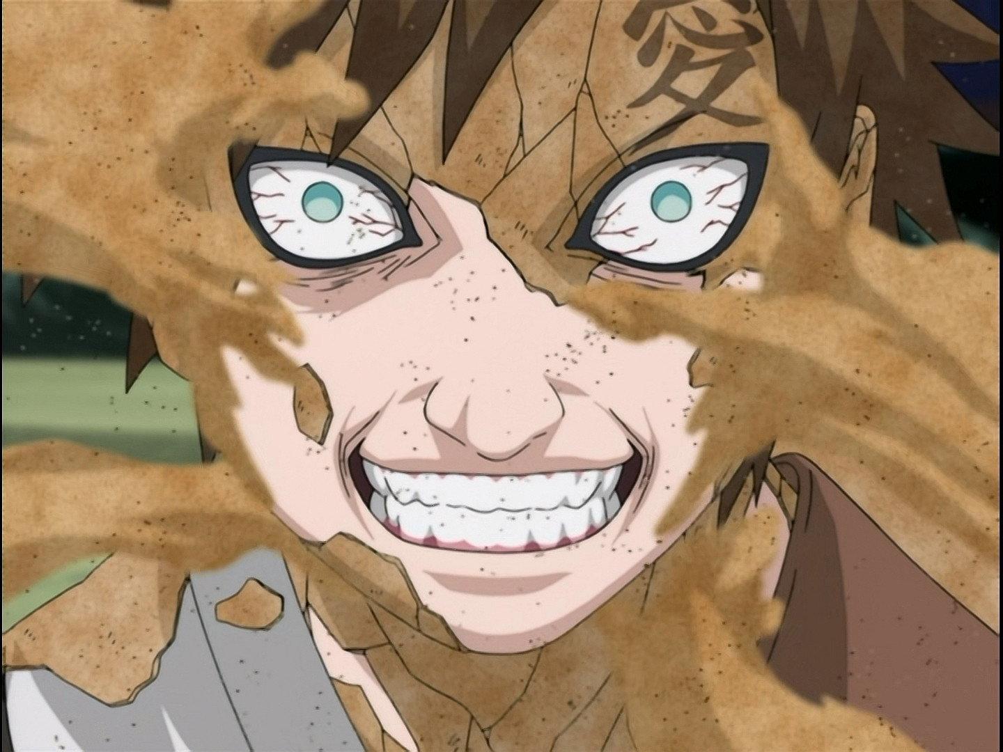 Still from Gaara vs. Rock Lee: The Power of Youth Explodes!