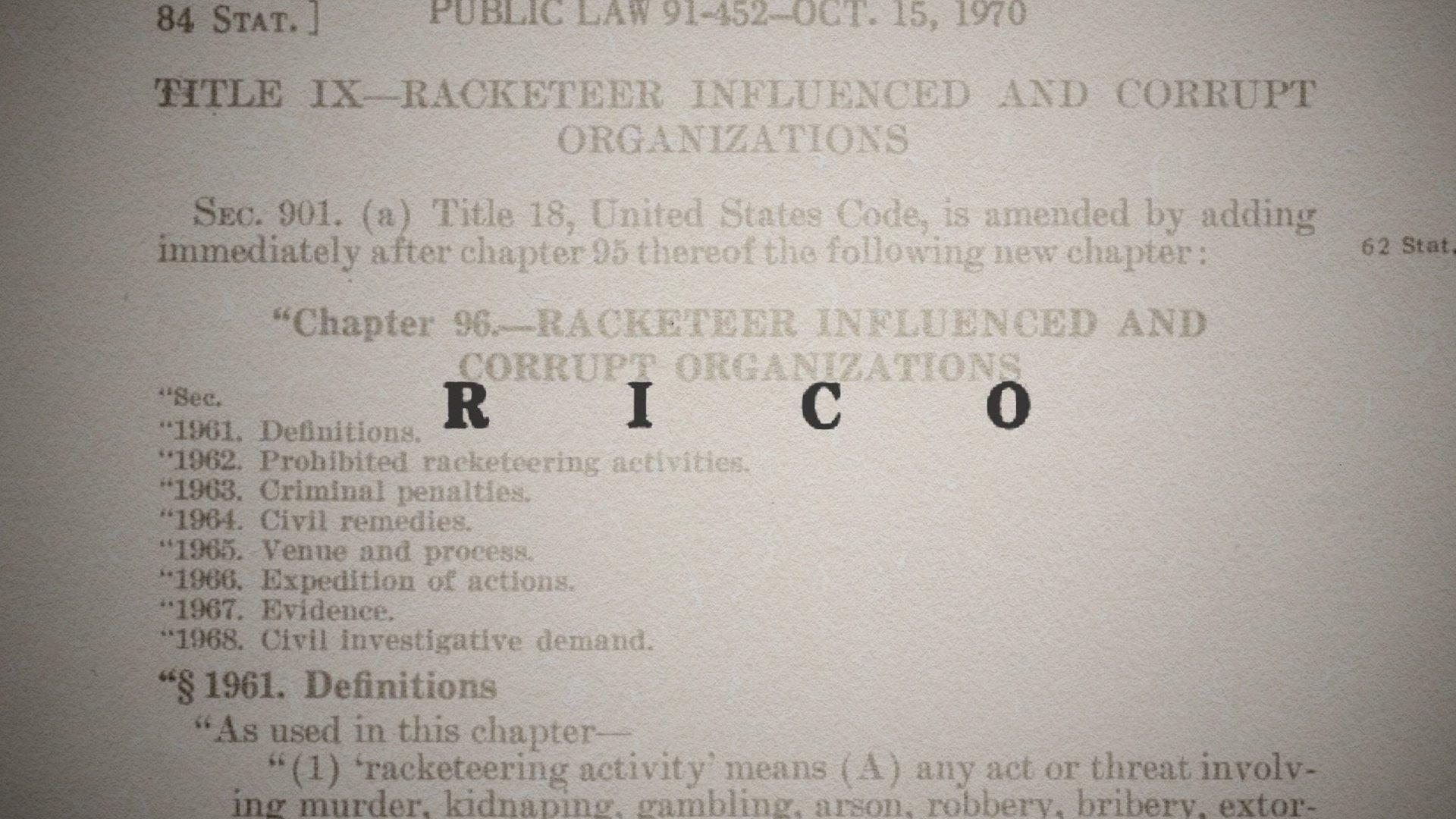 Still from RICO: Crime And The Gig Economy