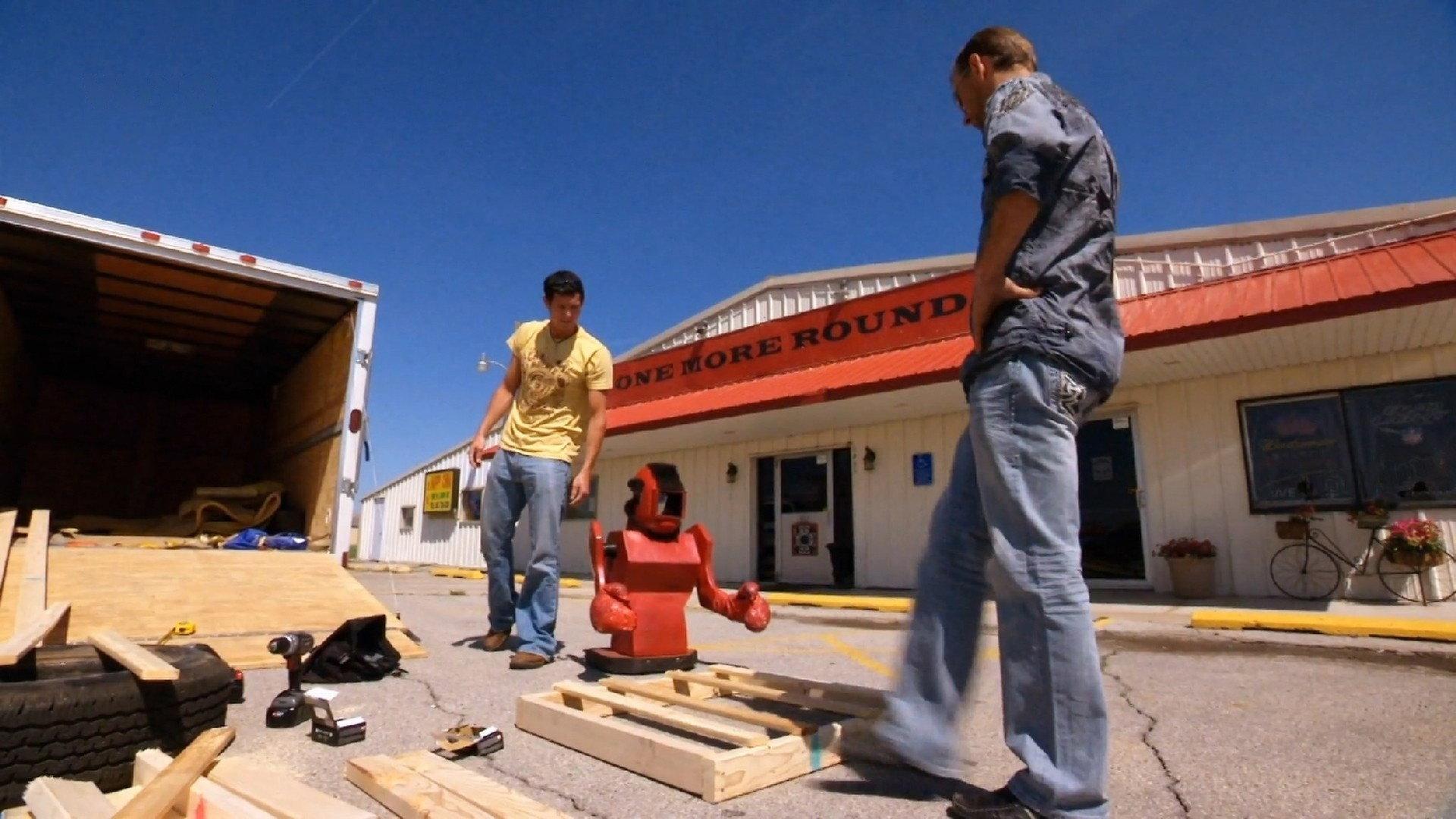 Still from Rock 'Em, Sock 'Em, Ride 'Em, Drop 'Em