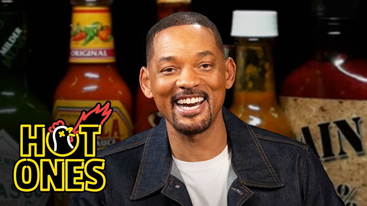 Still from Will Smith Can't See While Eating Spicy Wings