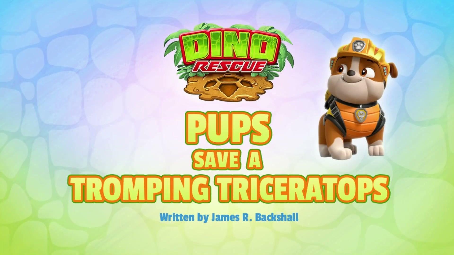 Still from Dino Rescue: Pups Save a Tromping Triceratops