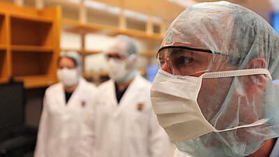 Still from Defeating the Superbugs