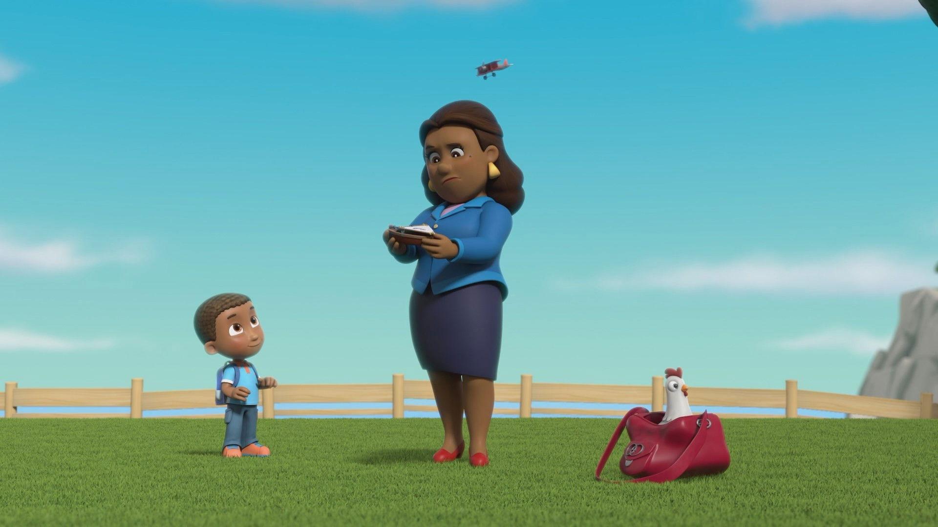 Still from Pups Save a Runaway Robo-Chicken Purse
