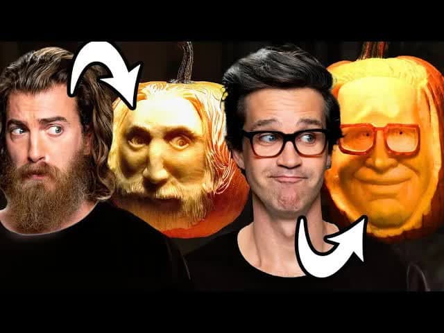 Still from We Hired A Professional Pumpkin Carver