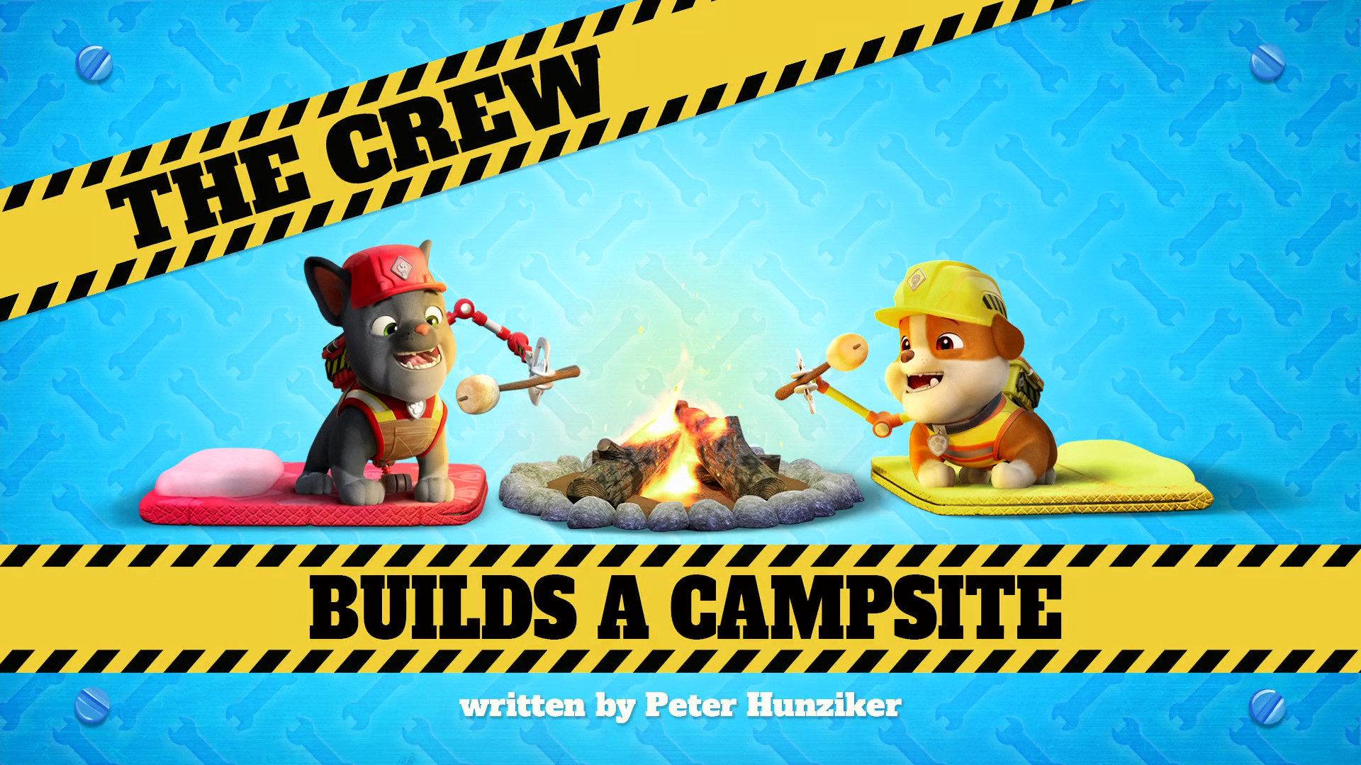 Still from The Crew Builds a Campsite