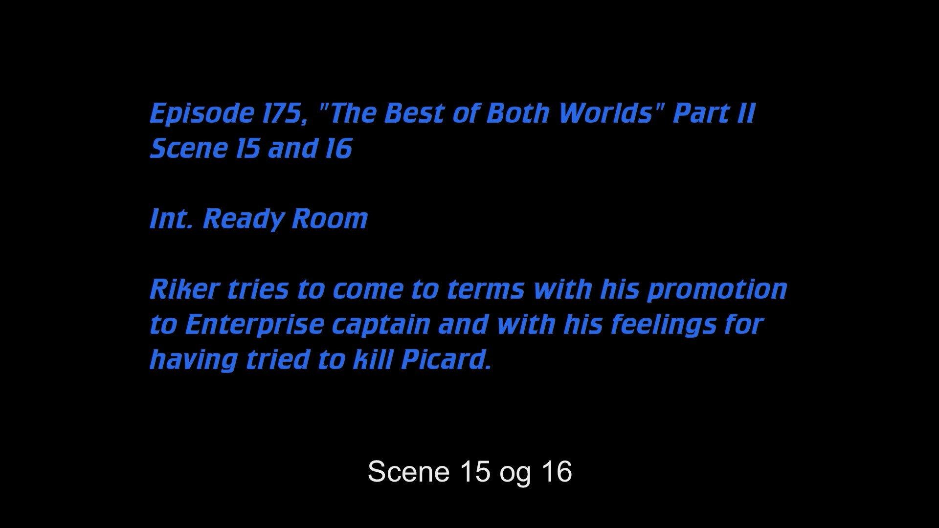 Still from Deleted Scenes: S04E01 – The Best of Both Worlds, Part II