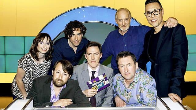 Still from Stephen Mangan, Isy Suttie, Charles Dance, Gok Wan