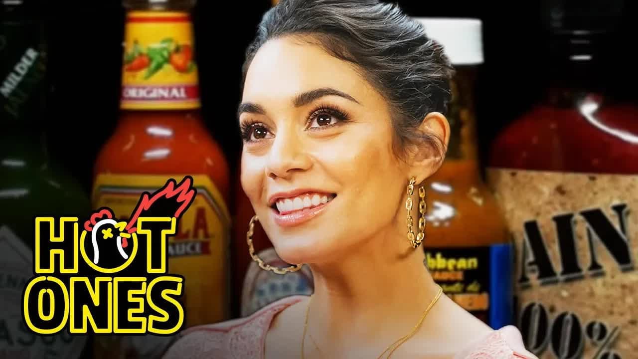 Still from Vanessa Hudgens Does Tongue Twisters While Eating Spicy Wings