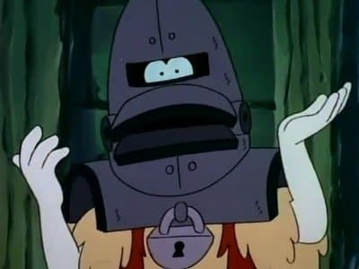 Still from Duck in the Iron Mask
